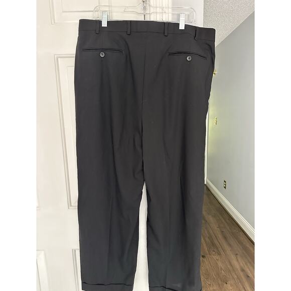 Emanuel Ungaro Black 2pc Men's Suit 3 Button Jacket Cuff Pant Wool 46L 38W READ - Picture 5 of 14